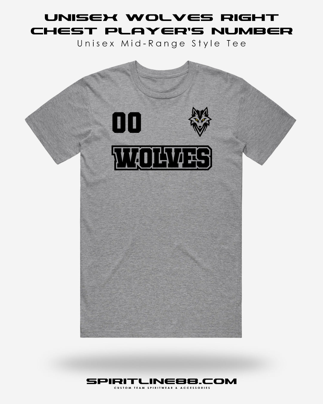 #1120 | Adult Unisex Mid-Range Style - Right Chest Player's Number