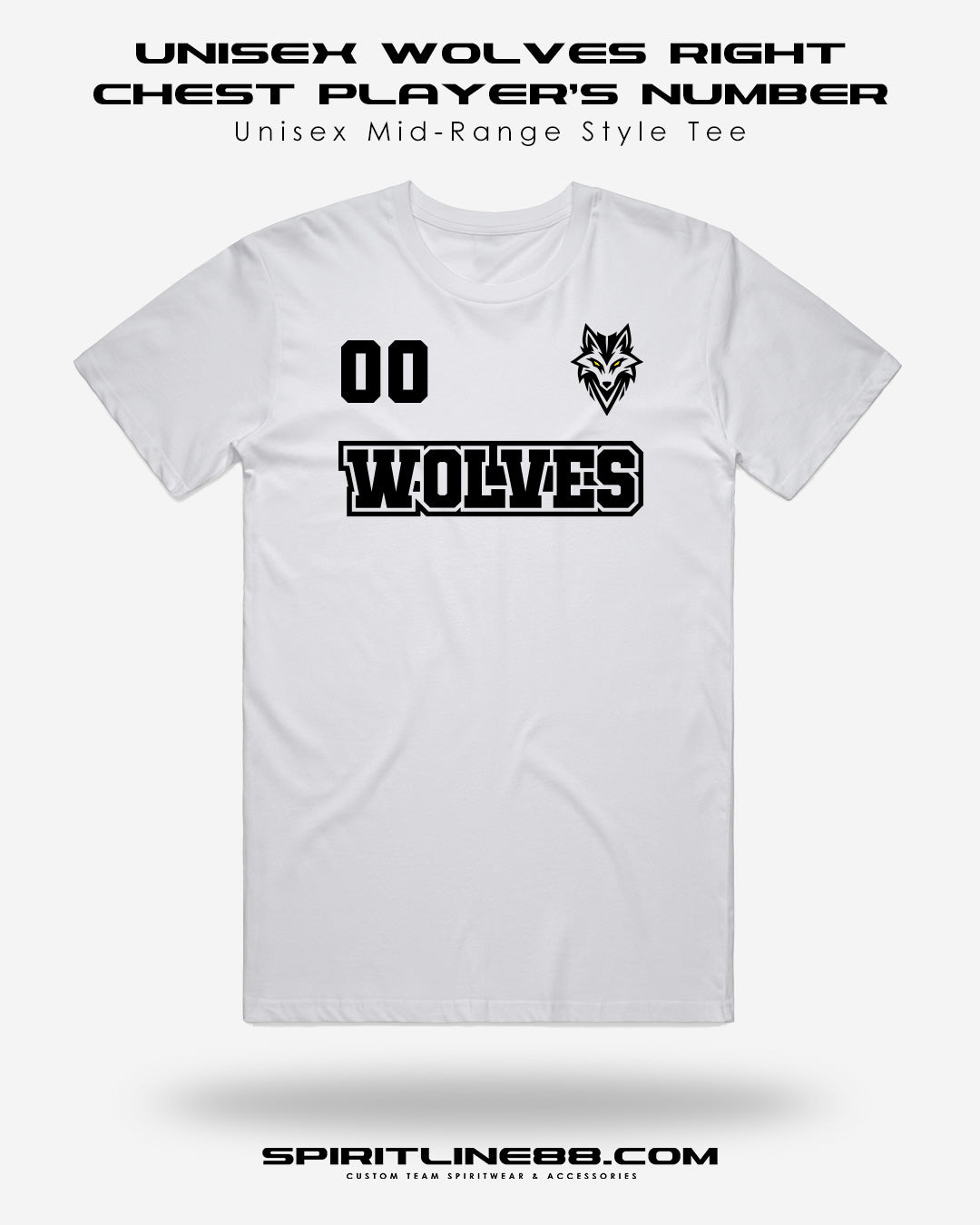 #1120 | Adult Unisex Mid-Range Style - Right Chest Player's Number