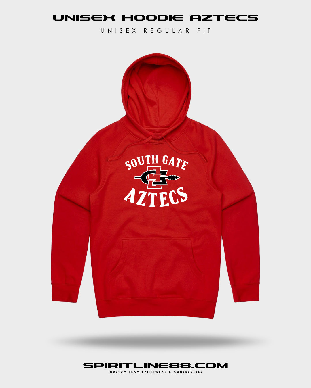 #1221 | Adult Unisex Regular Fit Hoodie South Gate Aztecs