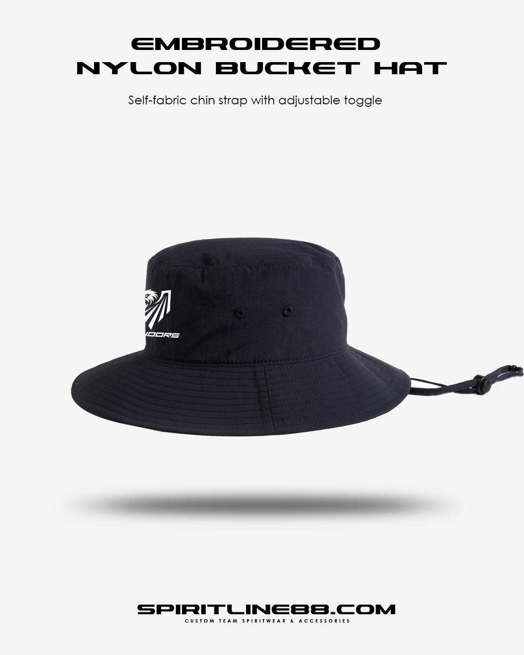 #897 | California High School Boys Soccer Embroidered Nylon Wide Brim Bucket Hat