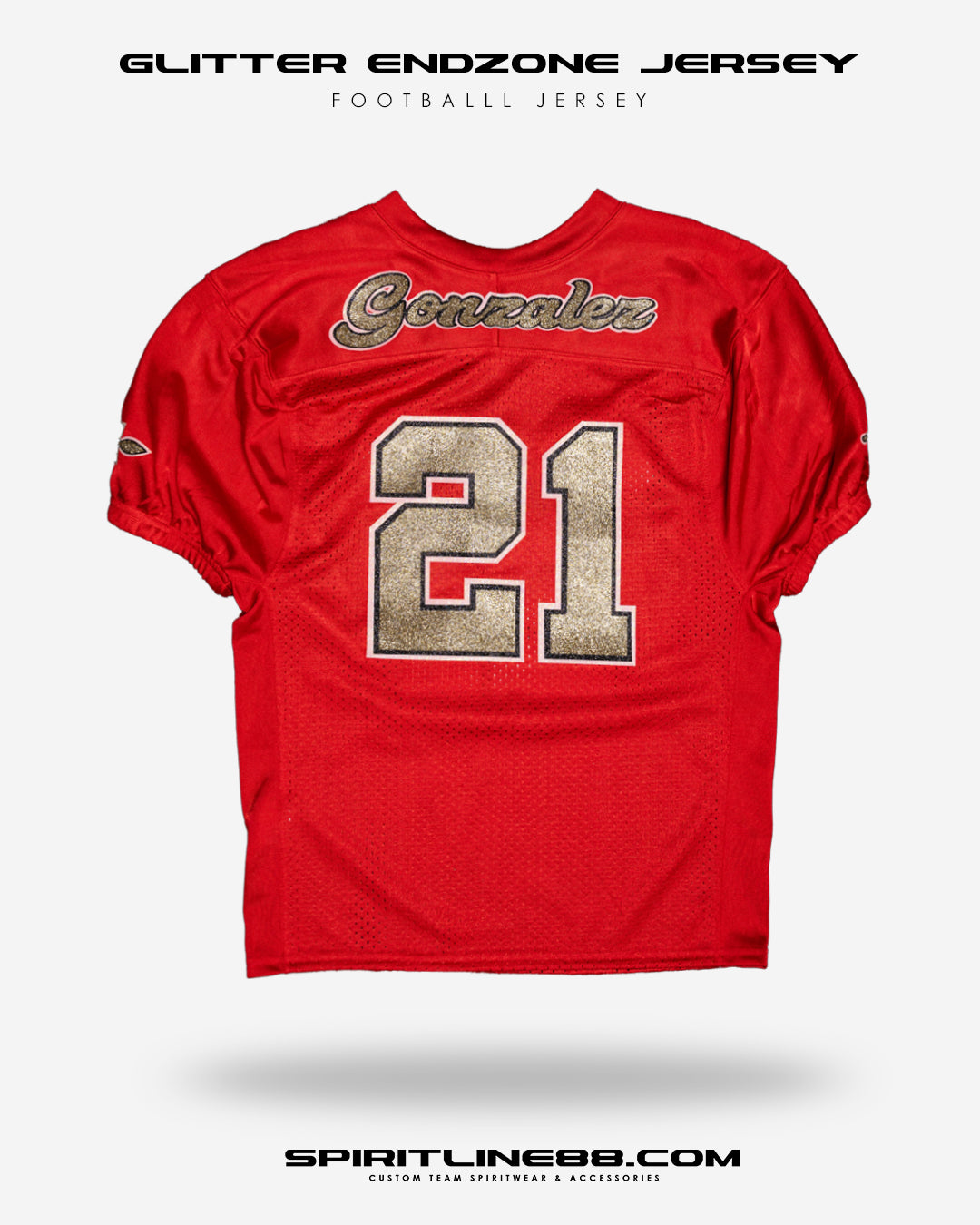Glitter EndZone Custom Football Fan Jersey | Spiritline88.com