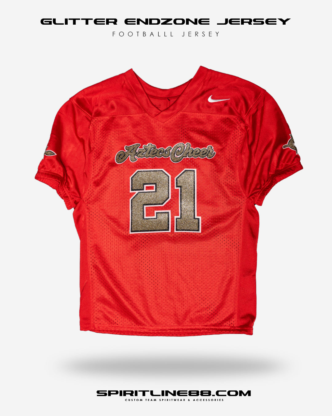 Glitter EndZone Custom Football Fan Jersey | Spiritline88.com