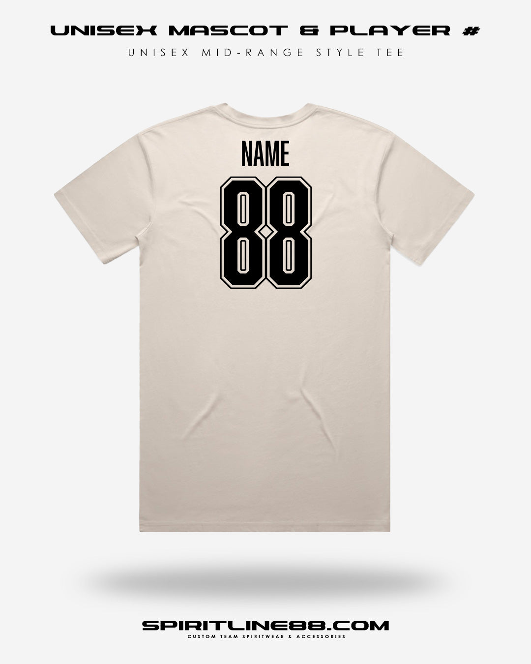 #1104 | Unisex Mid-Range Style Tee - Player Name & Number