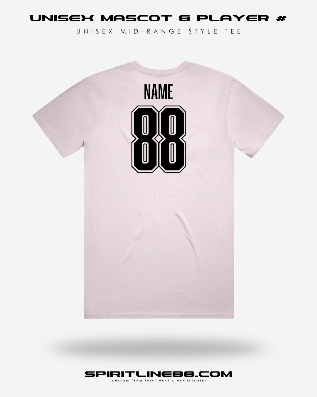#1104 | Unisex Mid-Range Style Tee - Player Name & Number