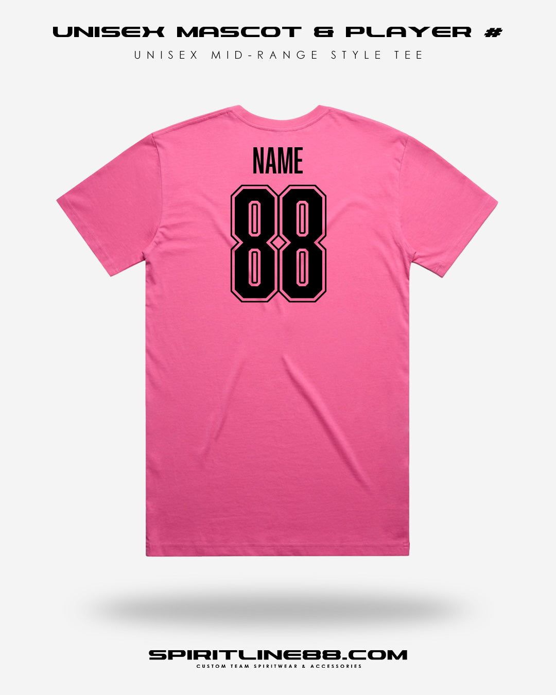 #1104 | Unisex Mid-Range Style Tee - Player Name & Number