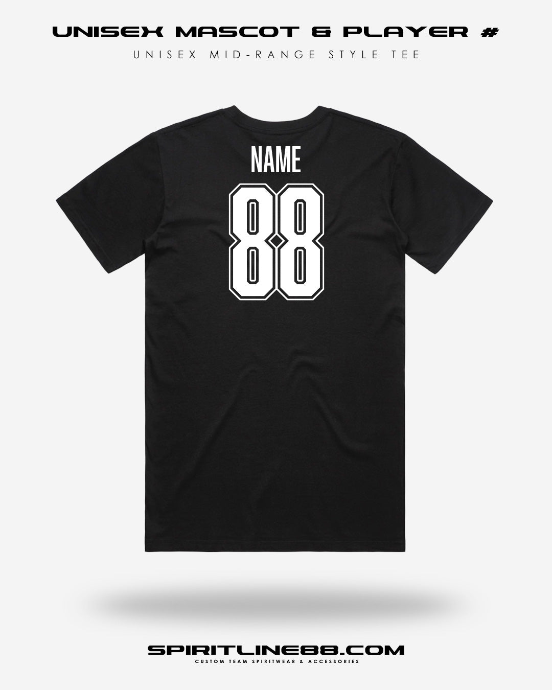 #1104 | Unisex Mid-Range Style Tee - Player Name & Number