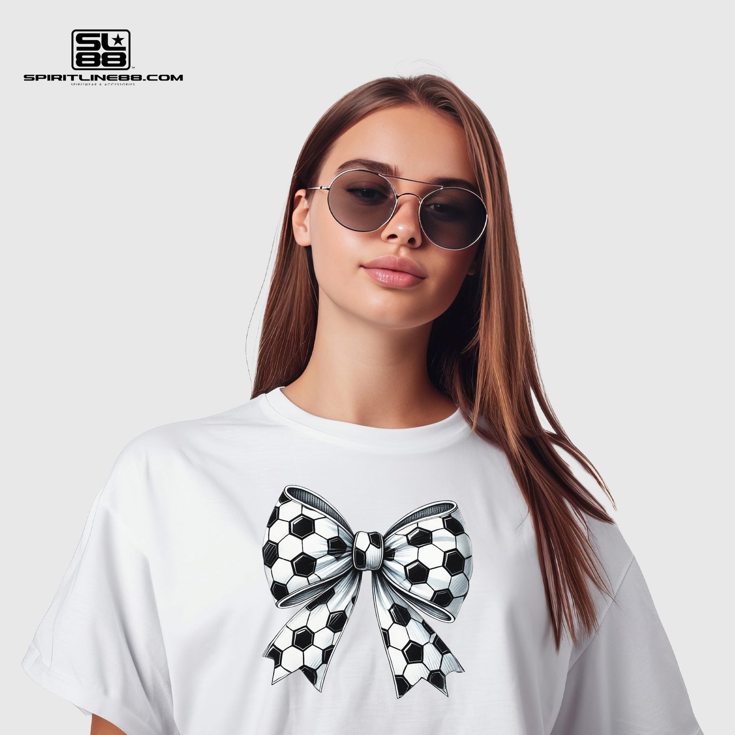 Soccer Ball Bow T-Shirt | Spiritline88.com