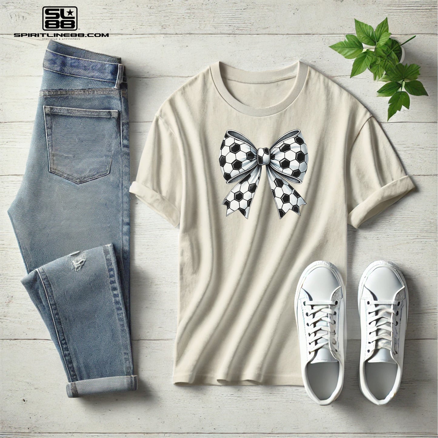Soccer Ball Bow T-Shirt | Spiritline88.com