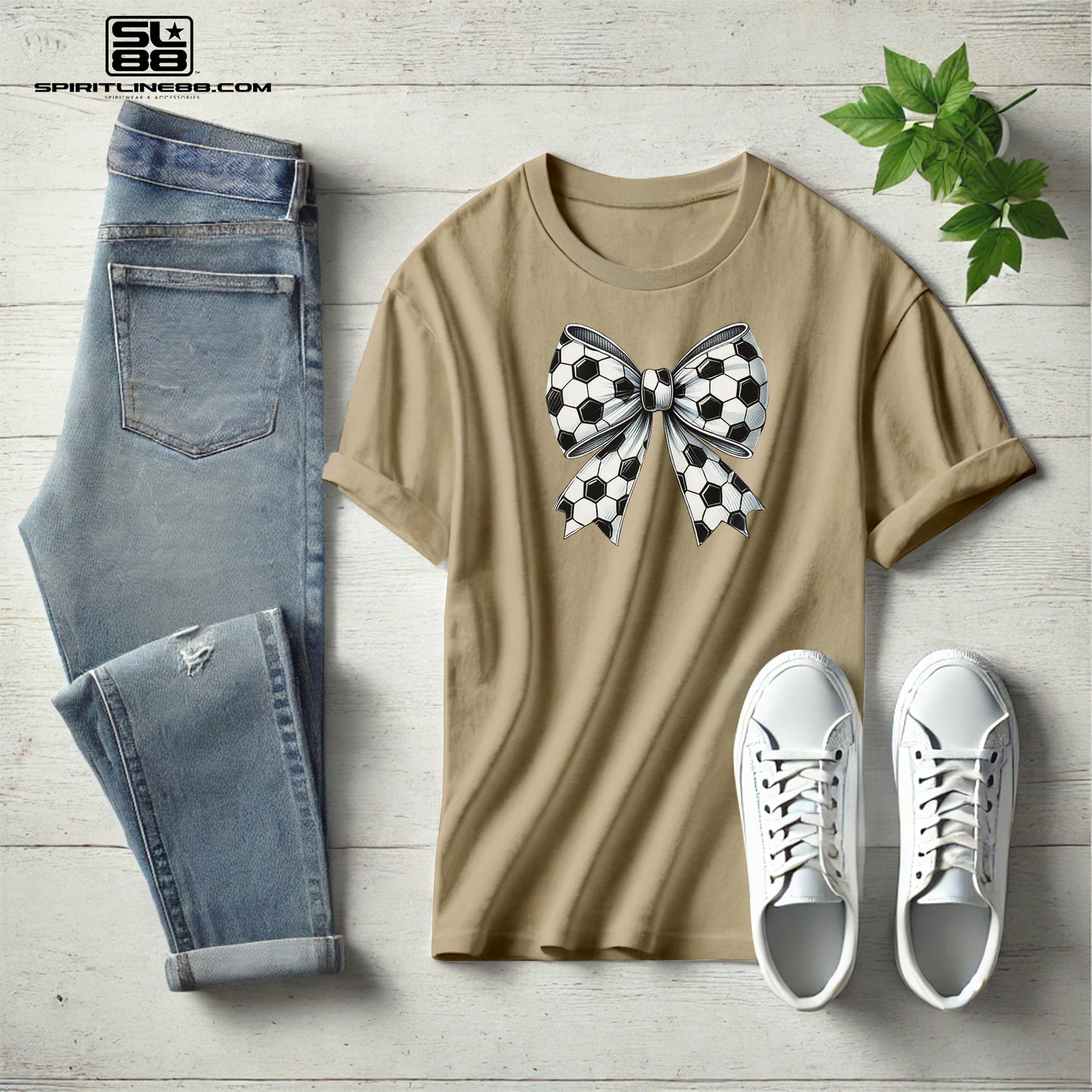 Soccer Ball Bow T-Shirt | Spiritline88.com