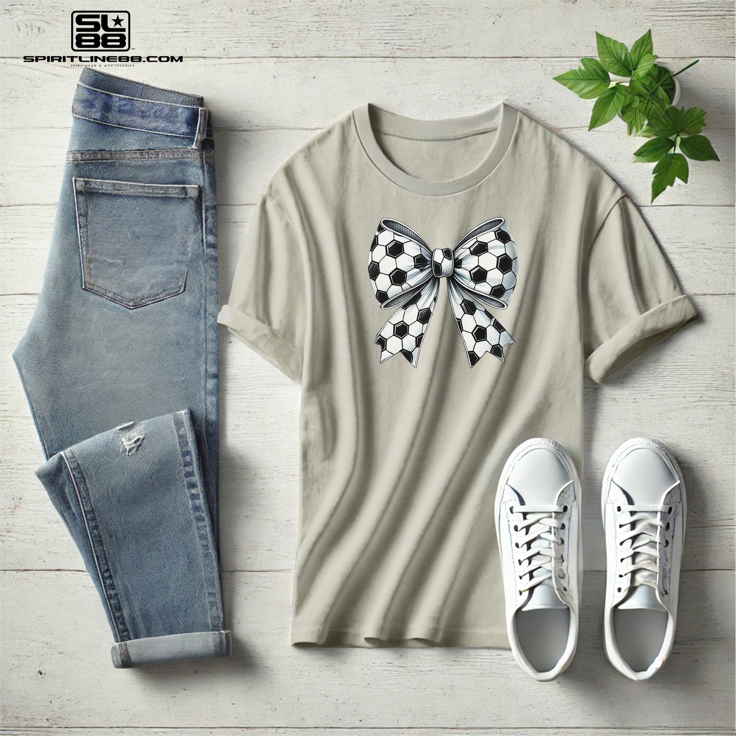 Soccer Ball Bow T-Shirt | Spiritline88.com