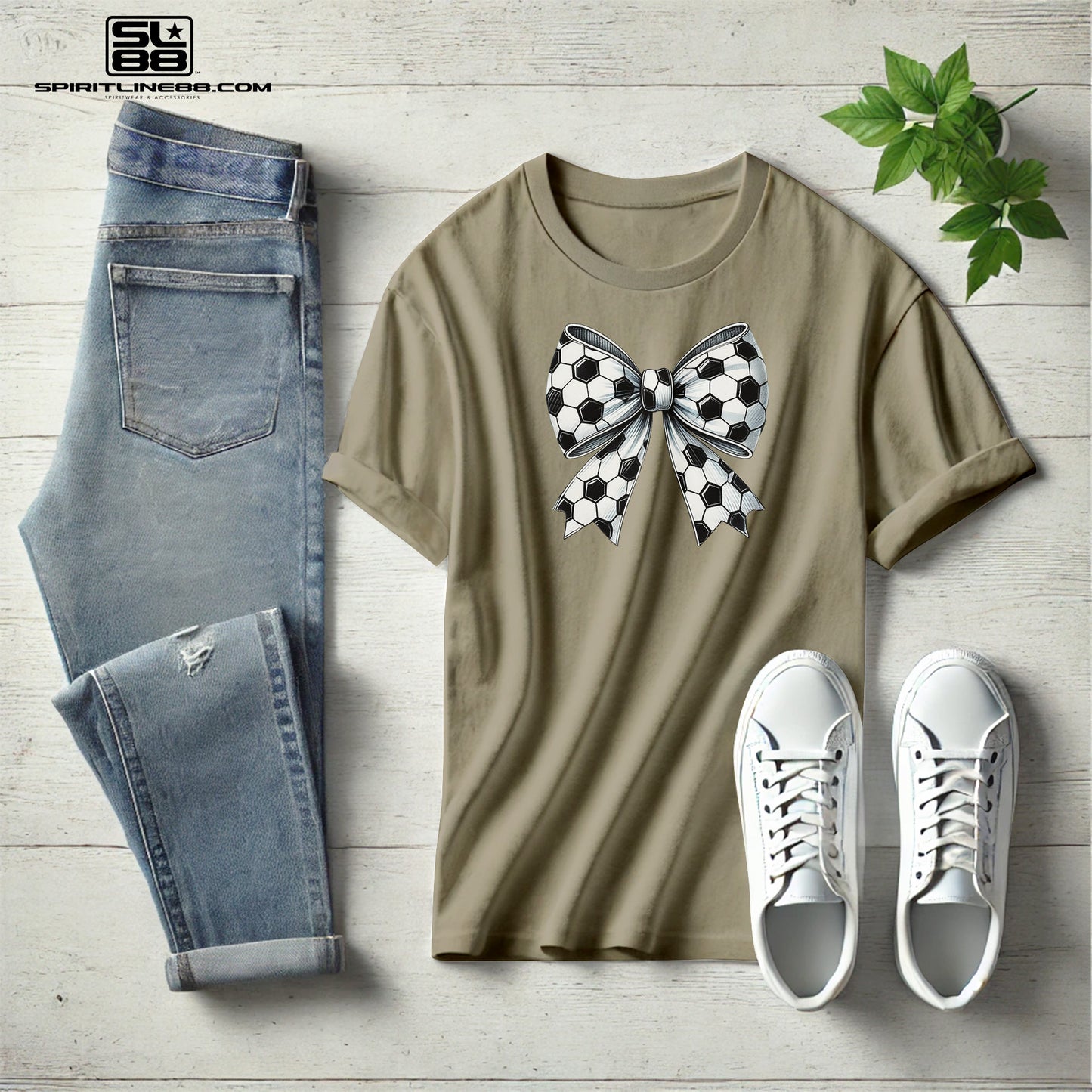 Soccer Ball Bow T-Shirt | Spiritline88.com