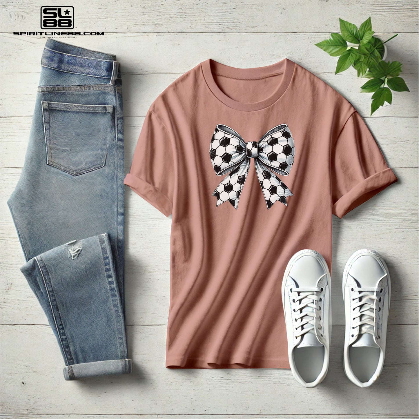 Soccer Ball Bow T-Shirt | Spiritline88.com