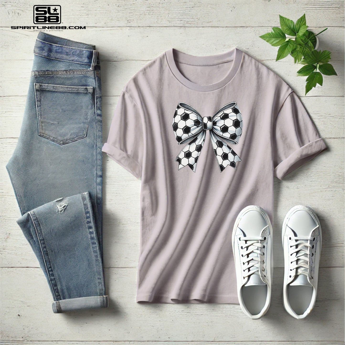 Soccer Ball Bow T-Shirt | Spiritline88.com