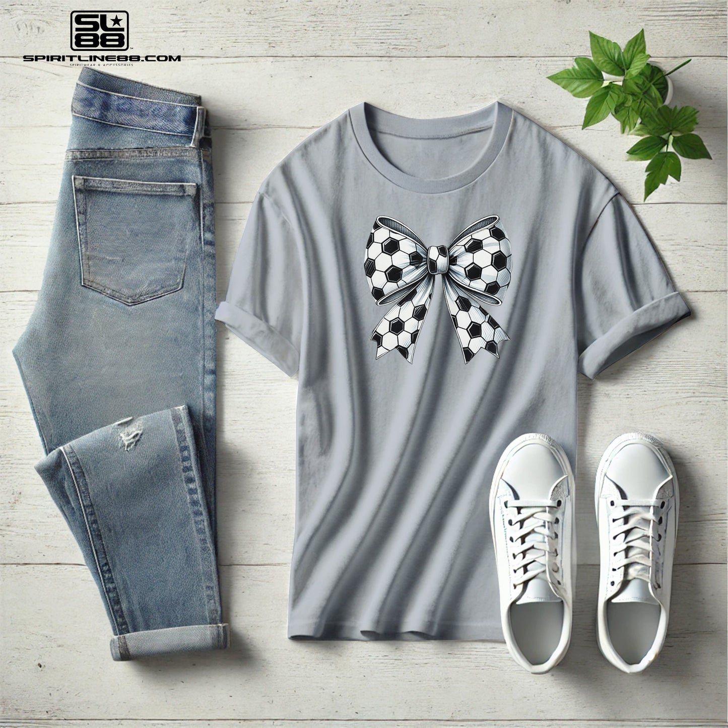 Soccer Ball Bow T-Shirt | Spiritline88.com