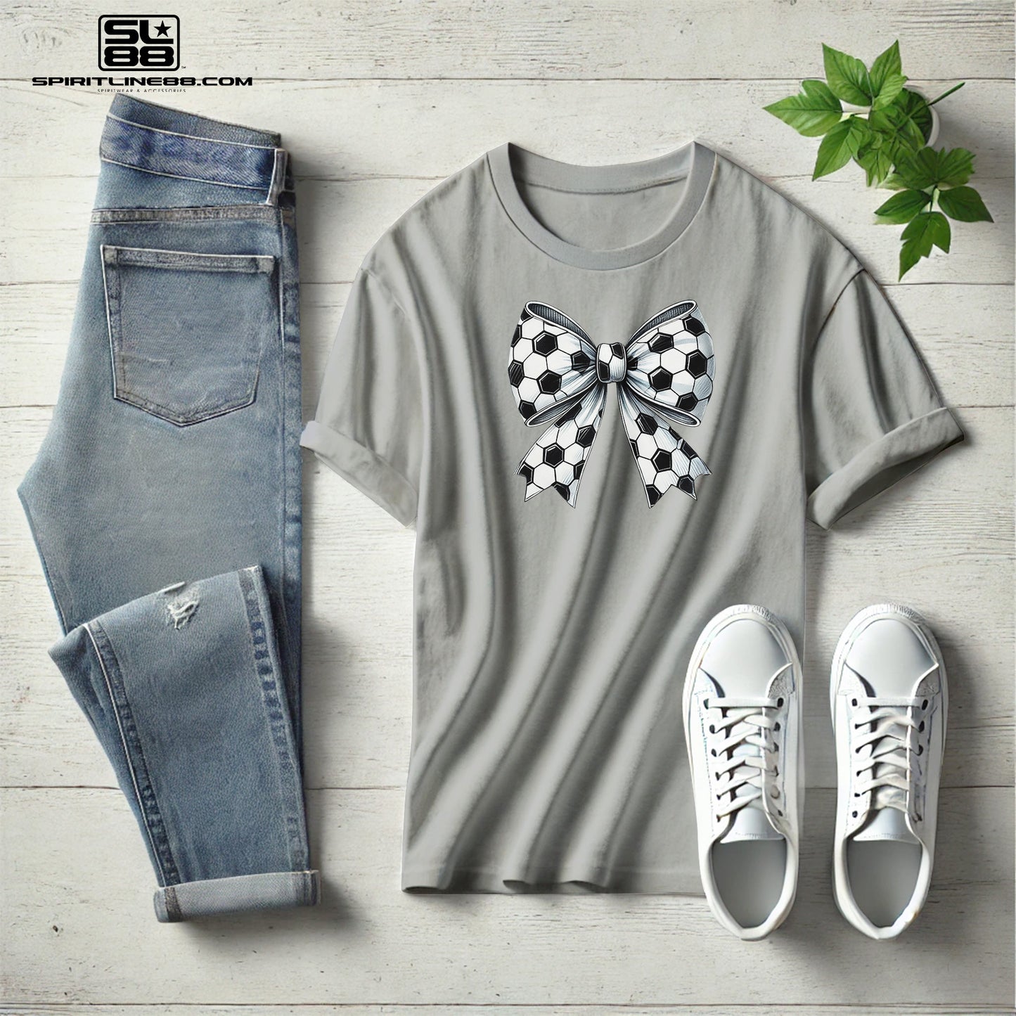 Soccer Ball Bow T-Shirt | Spiritline88.com