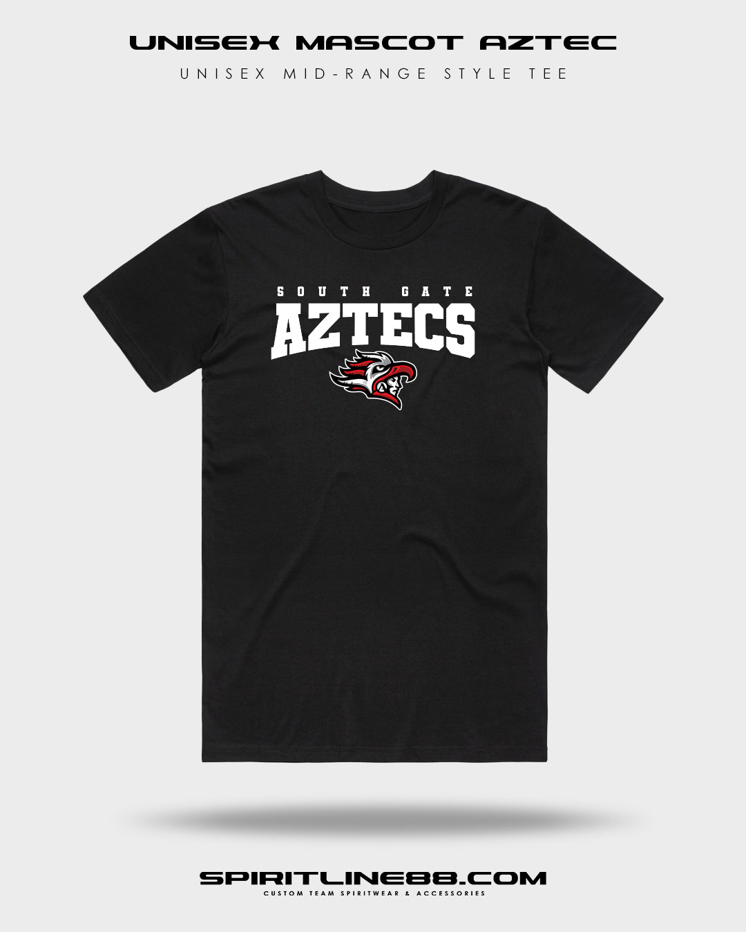 #1201 | Adult Unisex Mascot South Gate Aztecs Black