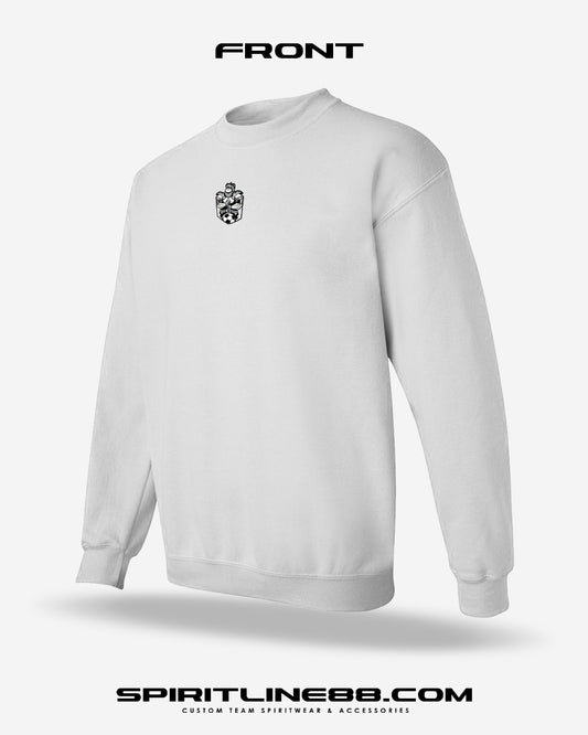 Adult Logo Front Crewneck Sweatshirt | White Knights
